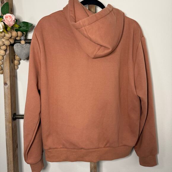 Zyia Active Rust Long Sleeve Full Zip Hoodie Sweatshirt Size Large - Picture 6 of 9